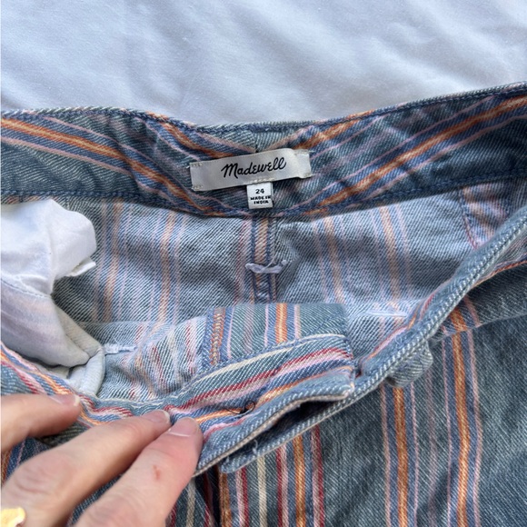 Madewell High Rise Emmett Stripe Shorts size 24 - Picture 2 of 7
